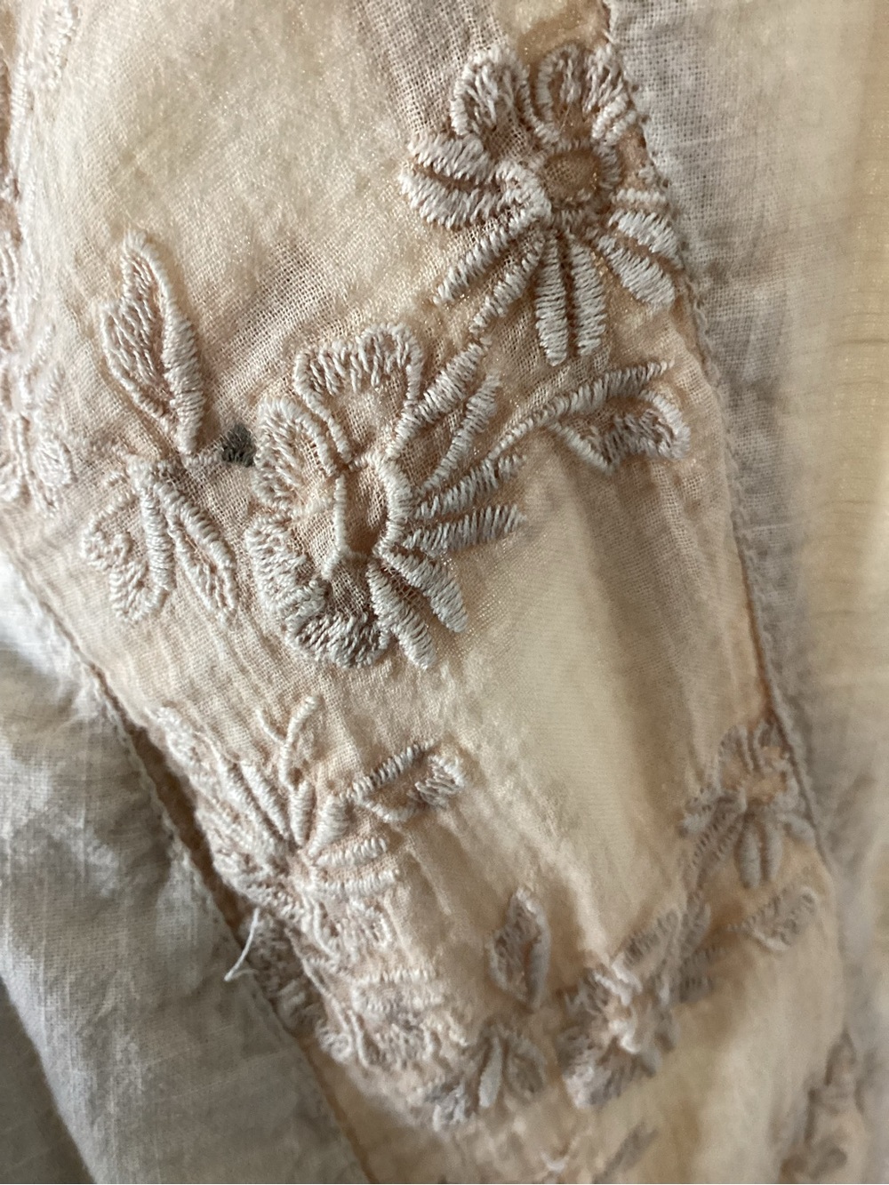 Free People Cream Lace-Trim Sleeveless harem bottom Jumpsuit - Picture 3 of 5